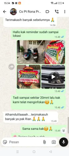 Testimonial Papan Bunga cikeusik